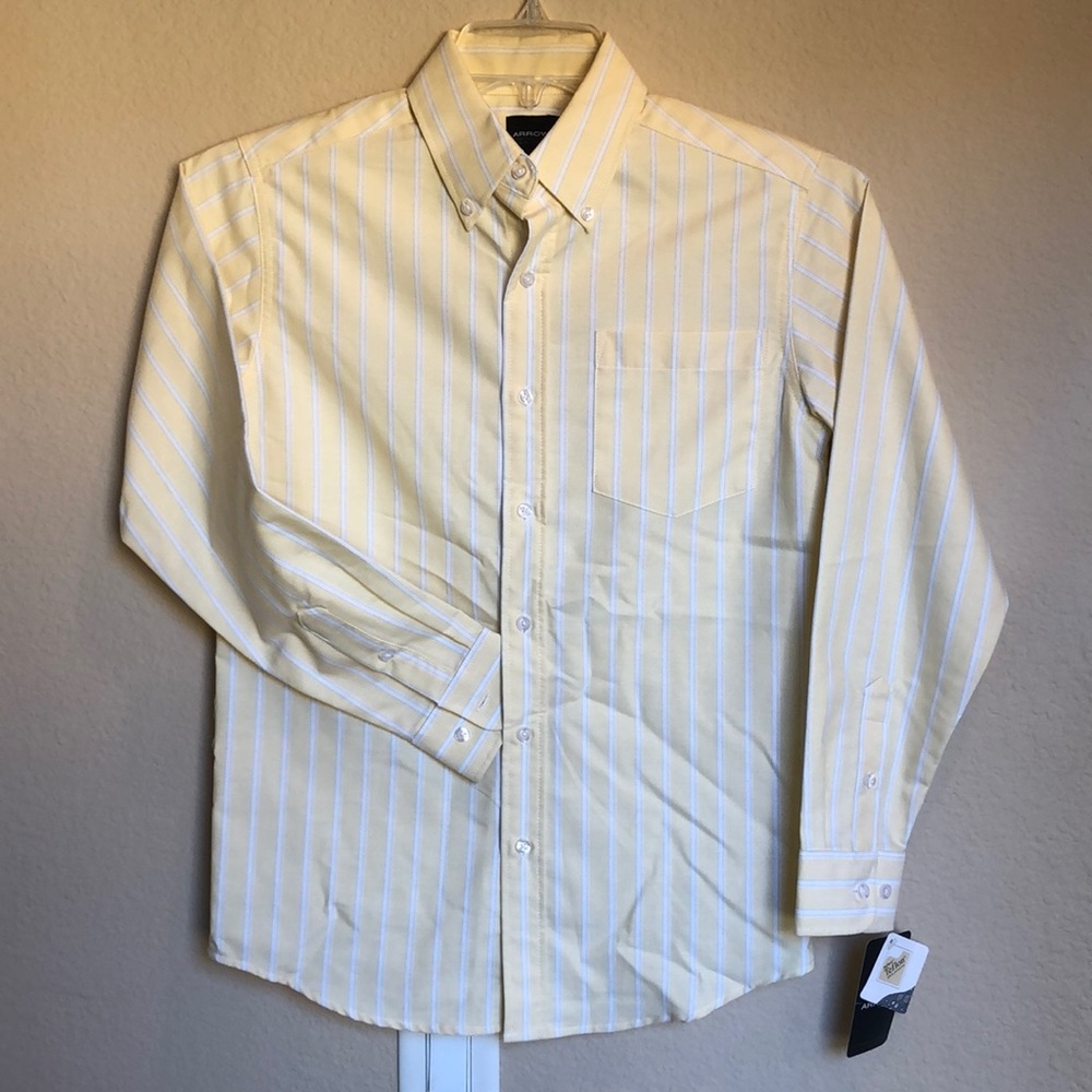 Boy’s New Arrow Yellow Button Down Dress Shirt
